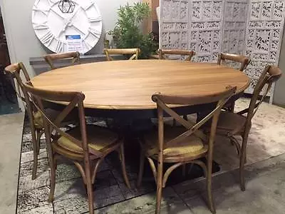 Hamptons Round Pedestal Base Solid Timber Dining Table Hamptons Round Pedestal Base Solid Timber Dining Table Package