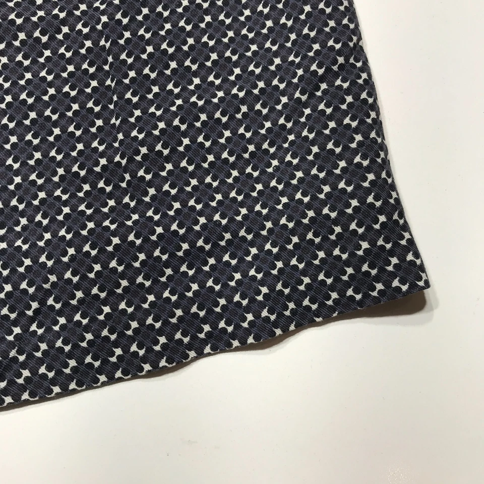 Gap 裙 A 字秋千裙人造丝灰色圆点地理设计侧拉链女式 4 码 — 第 3/4 张图片