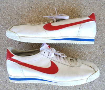 Rare Vtg. Korea NIKE ''Forrest Gump'' Cortez Red, White, Blue Leather. Men's 13