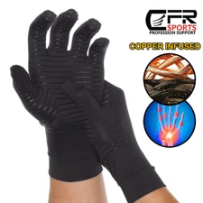 Copper Arthritis Compression Gloves Hand Support Joint Pain Relief Sport Gym CFR