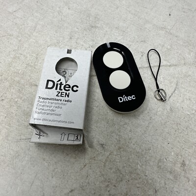 Ditec Zen Radio Transmitter, ZEN2C, 433.92MHz, Black and White, ASSA ABLOY
