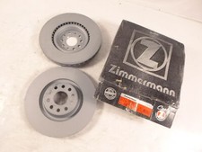 Pair Of Zimmermann Front Disc Brake Rotors For Volkswagen Tiguan 2018-2021
