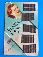 Vintage 1930s Venida Bobby Bob Pins Steel On Original Card Deco