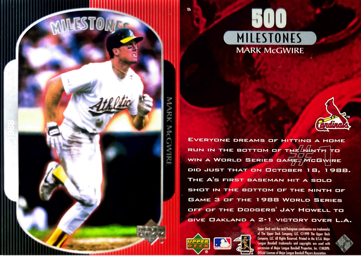 UPPER DECK 1999 MARK McGWIRE MLB ST. LOUIS CARDINALS SUPERSTAR 500 HR MINT #5