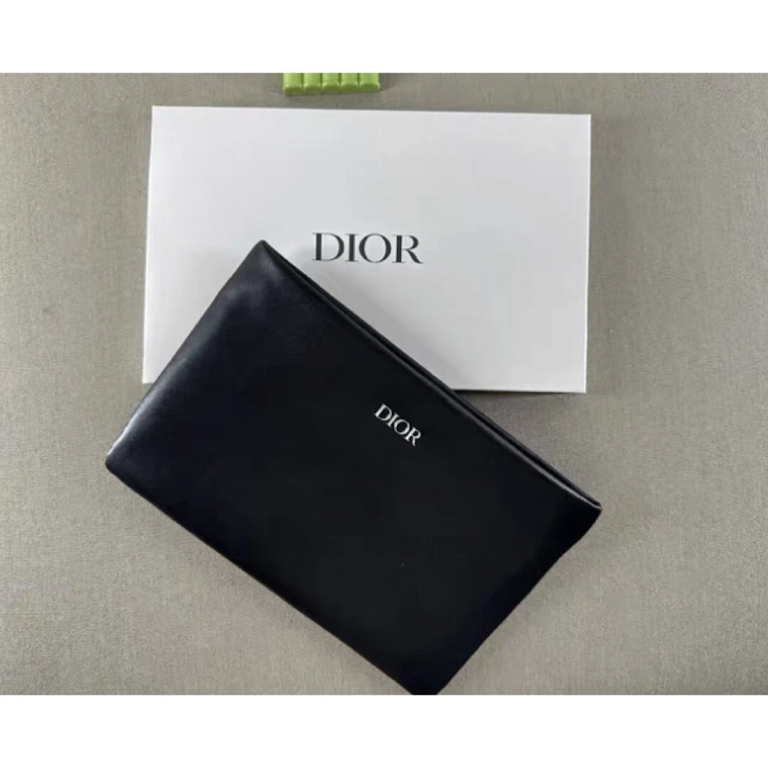Pochette Christian Dior Nouveauté Pochette Cuir Noir NEUVE 15X25cm