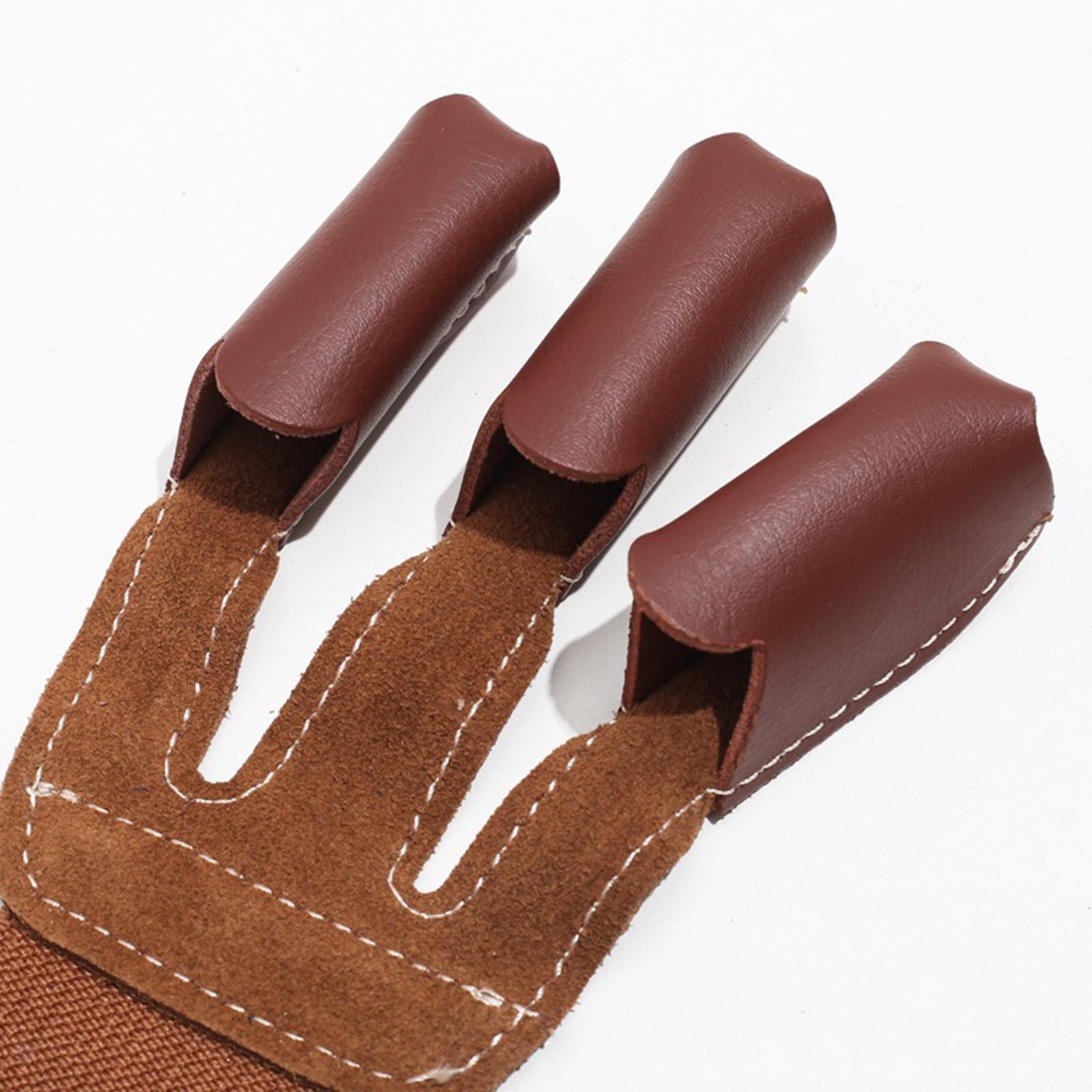 Bogenschießen Handschuh Aus Leder - 2-Finger Schutz Für Recurve & Compound Bögen
