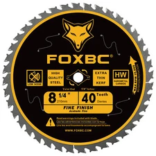 8-1/4" Table Saw Blade Fine Finishing 40 Teeth Circular Saw Blades 5/8" Arbor