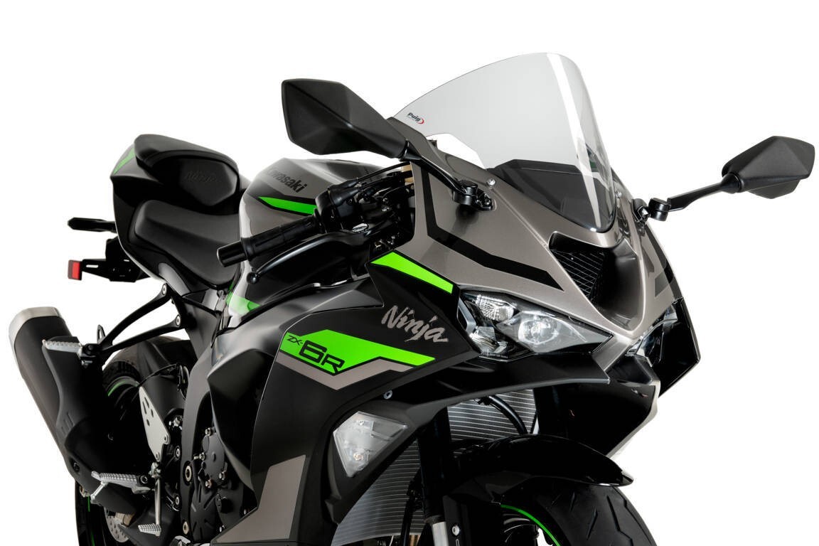 R ODEO ＲID E Puig R-Racer Windscreen 2024- Kawasaki Ninja ZX-6R, Clear - P/N