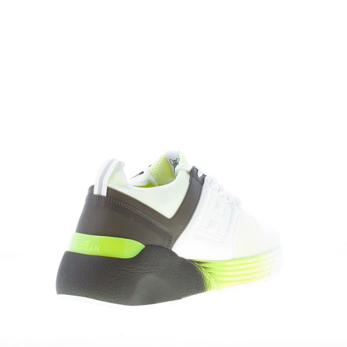 HOGAN herren schuhe Multicolor gewebe leder Active One sneaker weiß gelb schwarz - Bild 3 von 7
