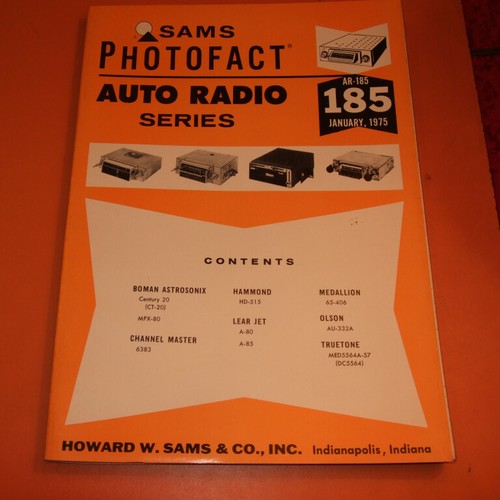 Sams Photofact Radio samochodowe Seria AR- Radio tranzystorowe Serwis TSM- Instrukcja U-PICK - Zdjęcie 254 z 378