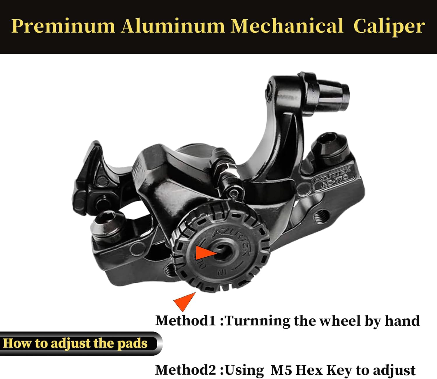 RUJOI Bike Disc Brake Kit, Aluminum Front and Rear Caliper, Full