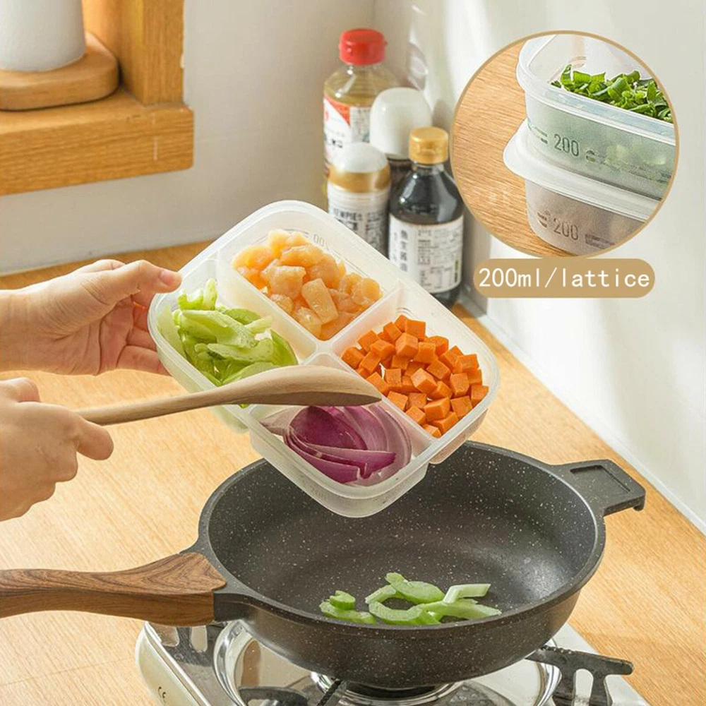 Reusable 4-Compartment Bento Snack Box for Travel & Lunch