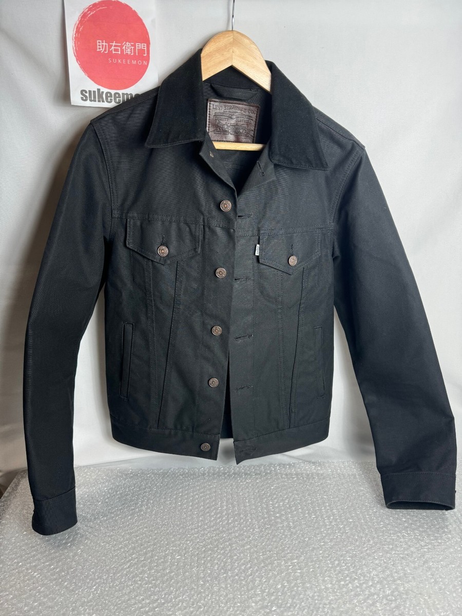 Filson x Levi's Waxed Trucker Jacket Black Size S Made in Filson x Levi's Waxed Trucker Jacket Black Size S Made in