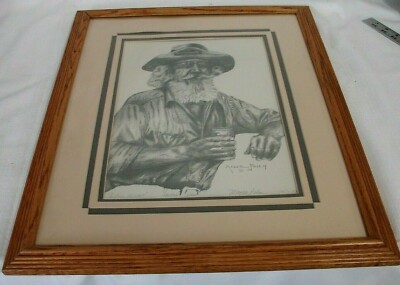 Maggie Polen Bryce, Western Artist Signed Pencil Sketch Silver Bullet