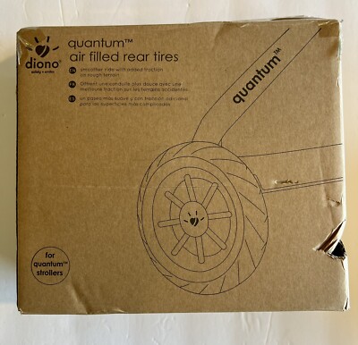 Diono Quantum Air Filled Rear Tires Stroller Black 2 Pack NIB