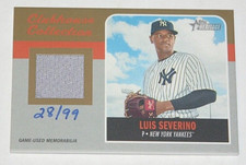 2019 Topps Heritage Clubhouse Collection Relic Gold #CCR-LS Luis Severino 28/99