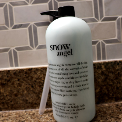PHILOSOPHY SNOW ANGEL Shower Gel Shampoo Bubble Bath 32oz New With Pump