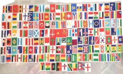 National Country Flaggen verschiedene Größen Eisen Nähen Bestickt Patch Abzeichen