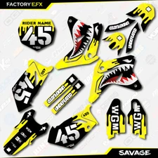 Yellow Camo Savage Graphics Kit fits 2007 Suzuki RMZ450 RMZ 450 Plate decals