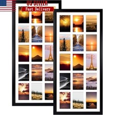 Collage Picture Frames 4x6 15 Openings 2 Pack Wall Mount Photos Display New