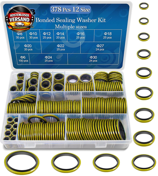 Zdbb 32 GrößE 1540 Pcs O Ringe Sortiment Kit Metrischen Nitrilkautschuk Oring Se-image