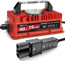 15 Amp 48 Volt Golf Cart Battery Charger for Yamaha G19-G22 with 2-Pin Plug