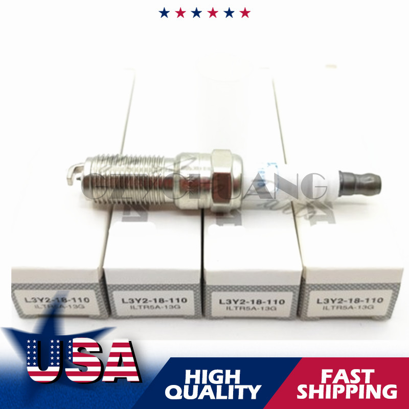 4x ILTR5A-13G Iridium Spark Plugs L3Y2-18-110 For Mazda 3 5 6 CX-7 Tribute Ford