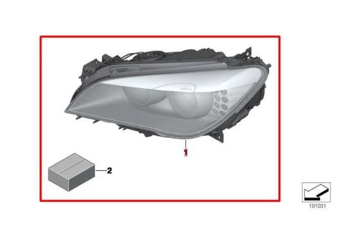 Lâmpada de farol 10-12 BMW 750Li xDrive passageiro dianteiro direito bi-xenônio HID *ReaD* - Imagem 2 de 4