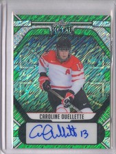 Caroline Ouellette BA-CO1 2025 Leaf Hockey Legends Green Shimmer Auto 1/3