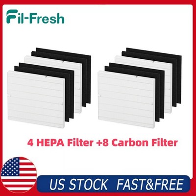 1/2/4-Pcs Airmega AP1512HH Replacement Filter for Coway AP-1512HH / Airmega 200M
