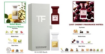 Tom Ford Lost Cherry & Soleil Blanc Eau de Parfum Splash Mini 2 X 0.14 OZ NIB