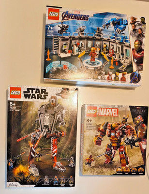 Lego MARVEL & Star Wars Konvolut: Iron Man 76125, Hulkbuster 76247, AT ST 75254