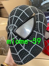Black Ver. Spider-Man Tobey Maguire Full Face Mask Movie Halloween Cosplay Prop
