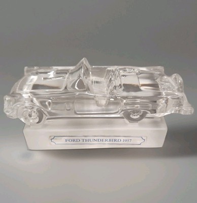 Vintage Goebel Crystal 1957 Ford Thunderbird Paperweight Car Figurine Germany