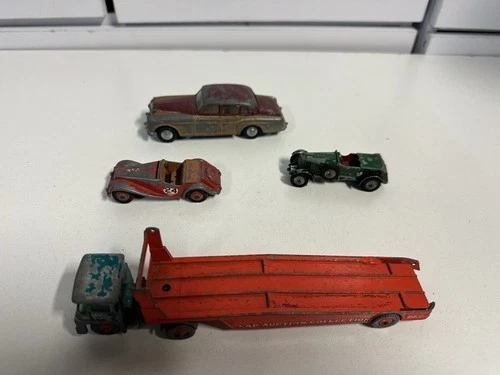 vintage diecast vehicles Including Dinky, Corgi MG Midget Bentley & Guy Warrior