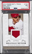 2014 NATIONAL TREASURES MAT #142 MIKE TROUT #/99 PSA 7