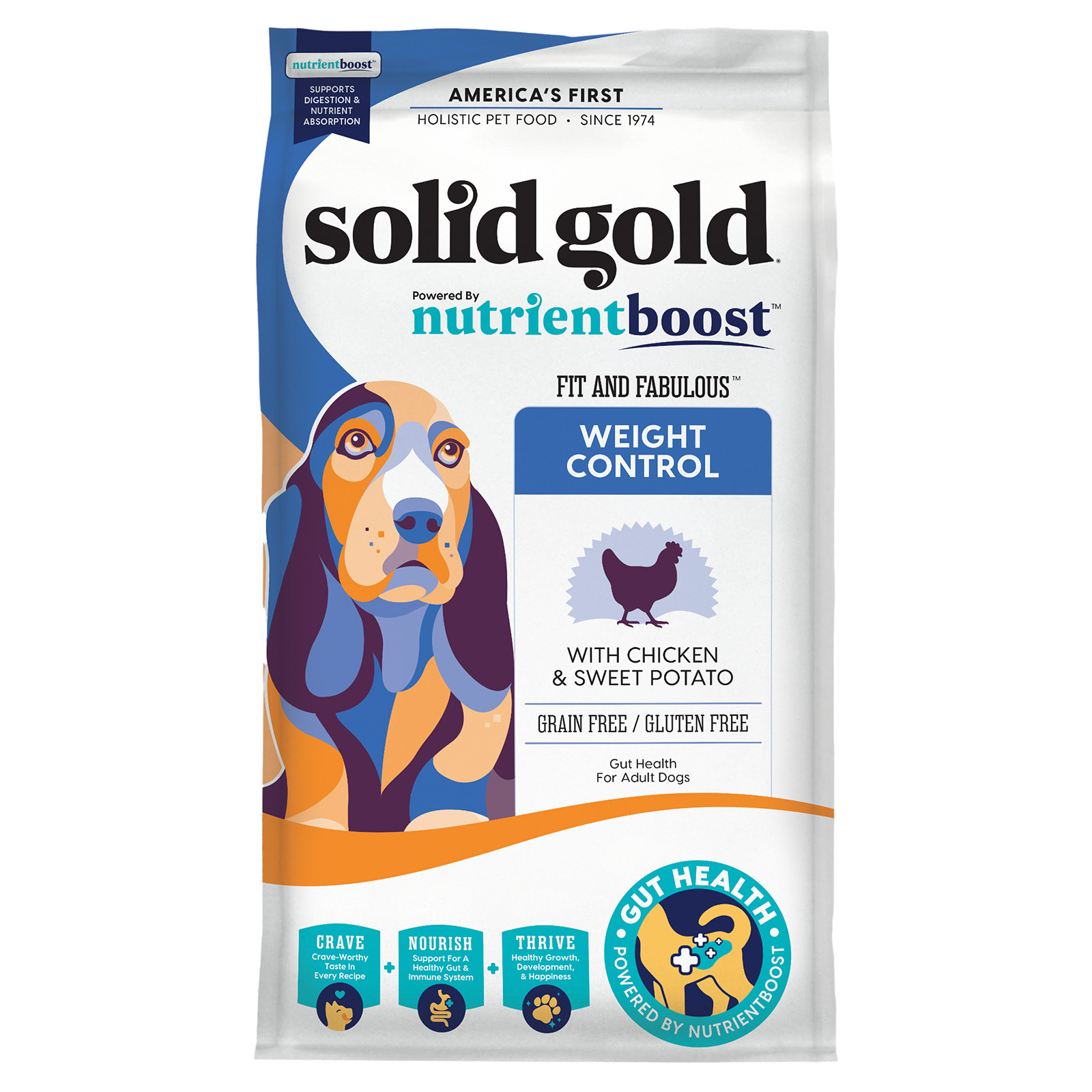 Fit and Fabulous&trade; Weight Control, For Adult Dogs, Chicken & Sweet Potato, 3.75