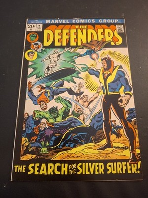 DEFENDERS #2 7.0 OR HIGHER SILVER SURFER JOINS THE DEFENDERS MARVEL COMICS 1972