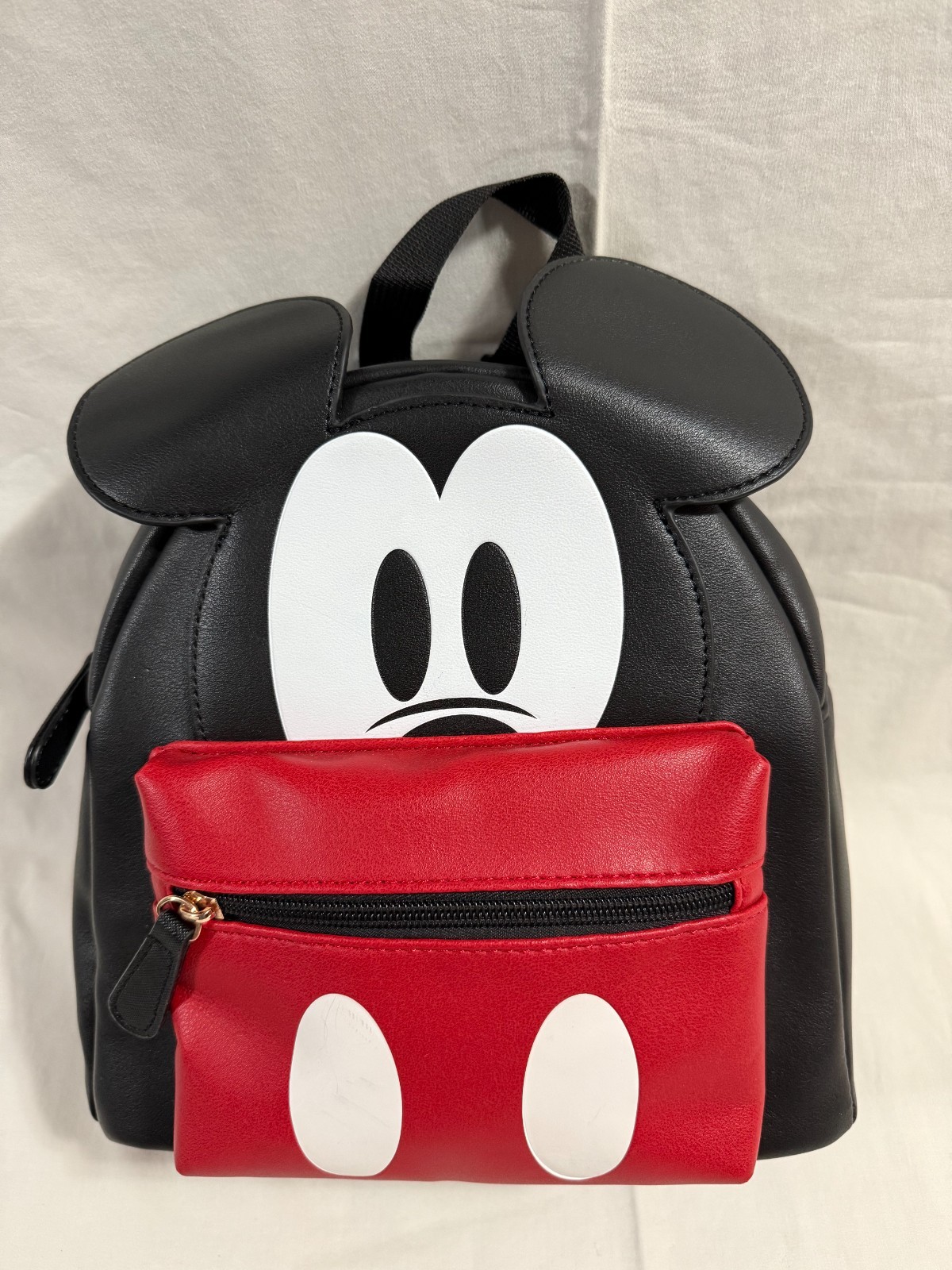 Disney Mickey Mouse Mini Backpack Peeking Face w/ 3D Ears Bioworld NWOT