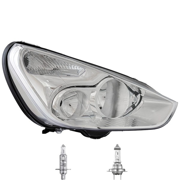 Halogen Scheinwerfer Rechts H7/H1 FüR Ford Galaxy S-Max Inklusive Lampen-image
