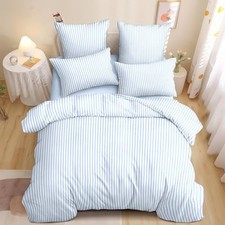 Blue Striped Comforter Set Size White Stripe Comforter Queen 02 - Blue Striped