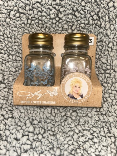 Dolly Parton Salt And Pepper Spice Shakers Butterfly Set Of 2 - Picture 1 of 6