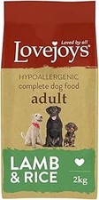 Lovejoys Complete Dry Dog Food Hypoallergenic Recipe, Lamb & Rice, 2kg - Wheat-F 7.14 per kilo