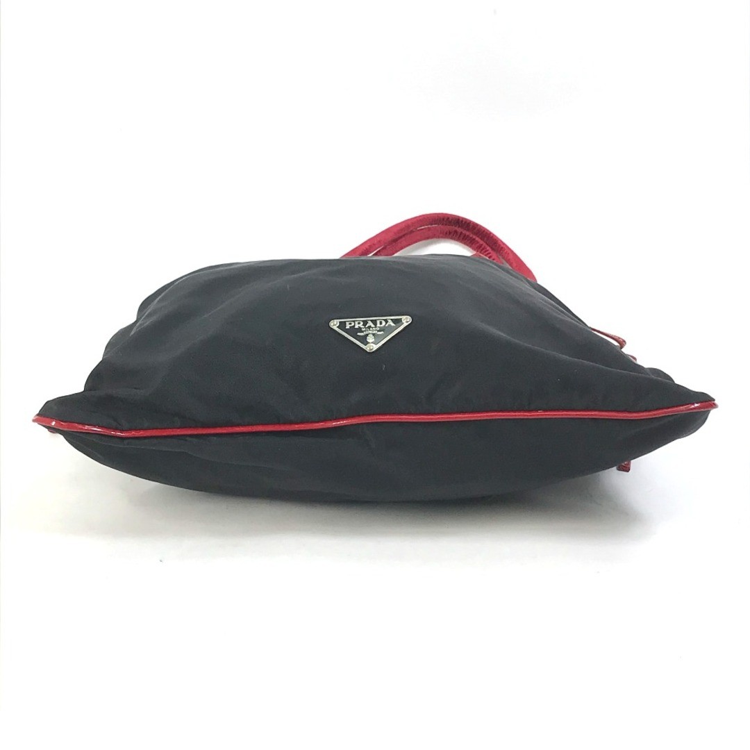 PRADA logo drawstring triangle logo plate bicolor tote bag shoulder bag handbag thumbnail 5