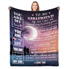 JOPJOLIW Girlfriend Blanket, I Love You Blanket to Girlfriend Gifts, Romantic...