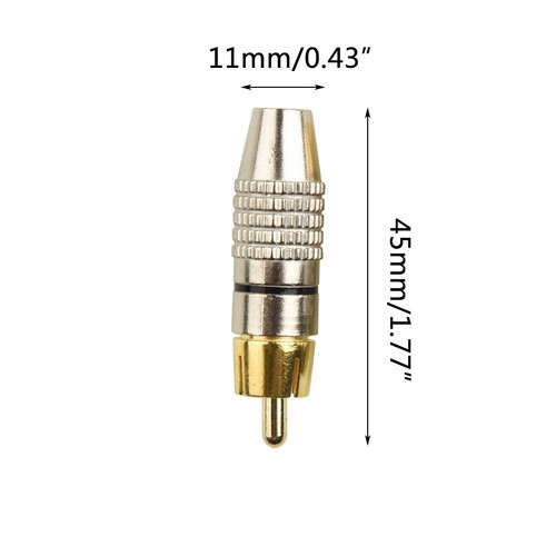 10 pièces connecteur de câble audio vidéo prise mâle pour une qualité s - Photo 7/12
