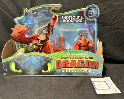 Snotlout & Hookfang dragon action figures How to train your Dragon 3 Dreamworks