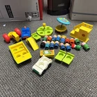 Lot 27 Vintage 1980s Fisher Price LITTLE PEOPLE Toys Cars Figurines Boat Stairs
