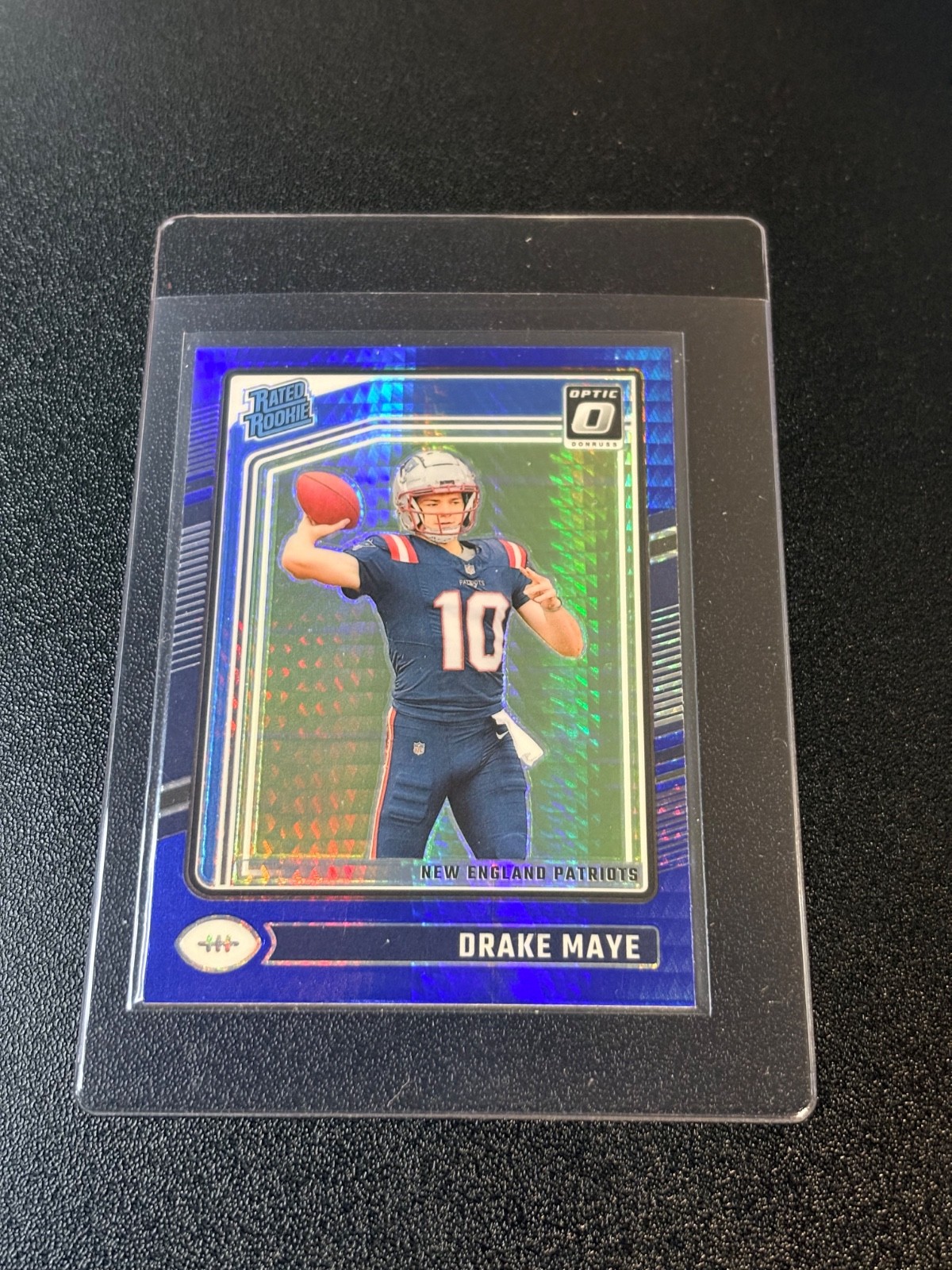 Drake Maye Panini Donruss Optic #229 Blue Hyper