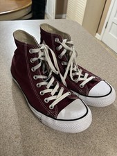 Converse Chuck Taylor Maroon High Top Shoes All Star Men  s Size 7 Women  s 9 Burg